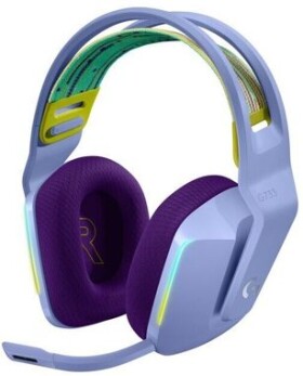 Logitech G733 bezdrátová sluchátka Lightspeed / herní headset / fialová (981-000890)