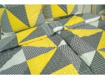 Stanex Ložní povlečení bavlněné Geometrie žlutá (LS267) ROZMĚR: 140x200 cm + polštář (90x70 cm)