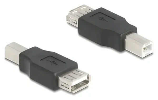 DeLock 67199 černá / Adaptér / USB 2.0 / USB-B samec - USB-A samice (67199)