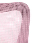 Kancelářská židle, růžová síťovina, šedý plast, kolečka na tvrdé podlahy