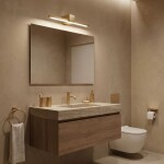 Koupelnové nástěnné LED svítidlo SWE043-1W 40cm GOLD OSW-20143