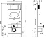 MEXEN/S - WC předstěnová instalační sada Fenix Slim s mísou WC Sofia, bílá 6103354XX00