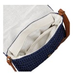 Dámská pletená crossbody kabelka Olive Boho, modrá