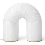 Ferm Living Stolní lampa Vuelta White, bílá barva, sklo, kov