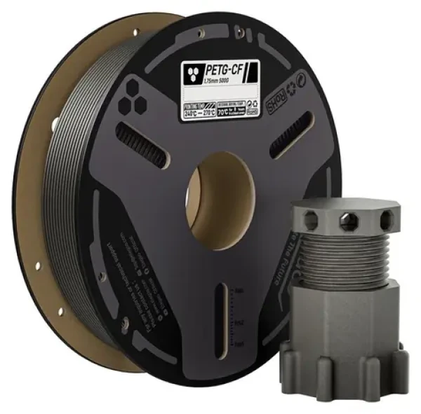 ELEGOO PETG-CF šedá / Struna pro 3D tiskárnu / PETG / 1.75mm / 0,5 kg (50.203.0648)
