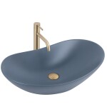 REA - Umyvadlo na desku ROYAL Blueberry Matt 61x35 REA-U6373
