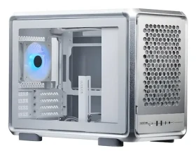 Cooler Master MasterFrame 400 Mesh stříbrná / Skříň / Micro-ATX, Mini-ITX / Průhledná bočnice / 1x 120 mm ARGB fan (MF400M-SHNN-S00)