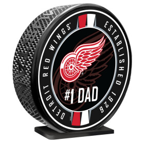 Mustang Puk Detroit Red Wings NHL 8" MEGA Puck #1 Dad Ribbon