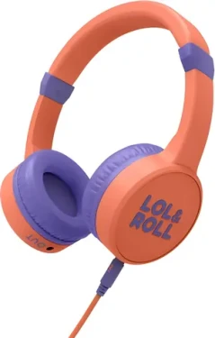 Energy Sistem LolRoll Pop Kids oranžová / Sluchátka / Omezení hlasitosti 85 dB / Mikrofon / Odnímatelný kabel (100001737183)