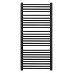CERANO - Koupelnový radiátor Antonio - integrované držáky na ručníky - boční připojení - 655W - černá matná - 1180x550 mm LIV-WD-26-55
