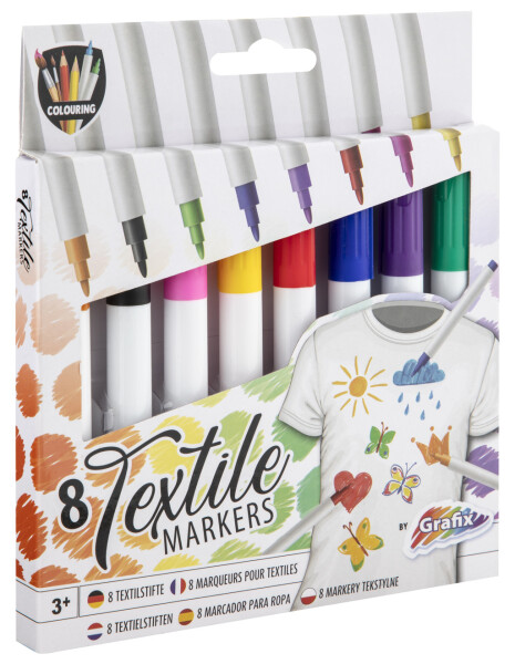 Popisovače na textil 8 ks - Craft Creative