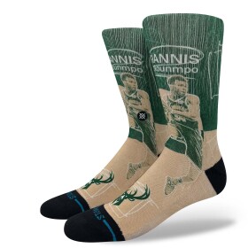 Pánské ponožky Milwaukee Bucks NBA Giannis Antetokounmpo Stance Pasted Crew