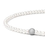 Perlový náhrdelník Rosie 5-6 mm řiční bílá perla, stříbro 925/1000, 39 cm + 3 cm (prodloužení) Bílá