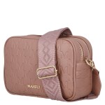 Stylová dámská koženková crossbody kabelka Fana, růžová