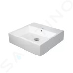 DURAVIT - Vero Air Umývátko 450x350 mm, s přepadem, bez otvoru pro baterii, bílá 0724450060