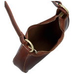 Luxusní dámská kožená kabelka na rameno Delami Vera Pelle Venny, hnědá