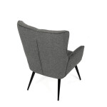 Křeslo ušák, šedá, látka, AK-315 GREY2