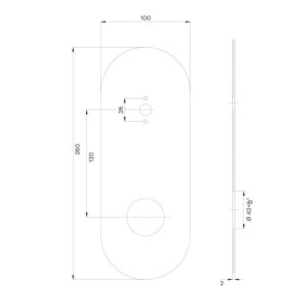 Mereo Viana jednocestná podomítková baterie s ramínkem, s oválným krytem CBE60105BU