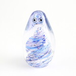 Studio Arhoj Skleněná figurka Crystal Blob Pastel Blue, modrá barva, sklo