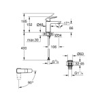 GROHE - Dice Umyvadlová baterie s výpustí Push-Open, studený start, chrom 1018610000