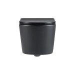 WC závěsné SAT Brevis včetně prkénka softclose, 48 cm, černý SATBRE010RREXPBKM SATBRE010RREXPBKM