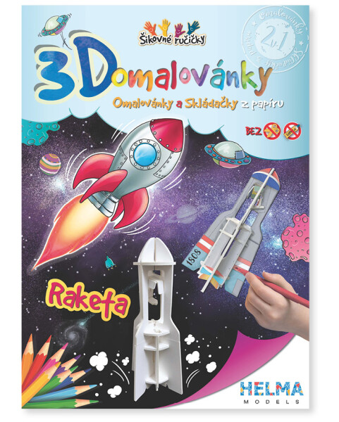 3D omalovánky Raketa