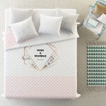 DumDekorace Kvalitní přehoz na postel v jemné růžové barvě 220 x 240 cm 220 x 240 cm