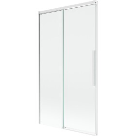 MEXEN/S - Rox vanová zástěna 2-křídlová posuvná 100 x 150, transparent, bílá 8C9-100-001-20-00
