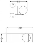 MEXEN - držák sprchy chrom 79356-00