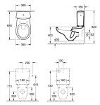 VILLEROY & BOCH - O.novo WC nádržka kombi, zadní/boční přívod, CeramicPlus, alpská bílá 7796G1R1