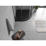 MEXEN - Flow Sprchová vanička čtvrtkruh slim 100 x 100, černá mat 46Q701010