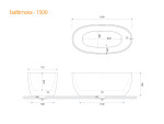 Aquatek - Volně stojící akrylátová vana BALTIMORA 150x75 BALTIMORA150