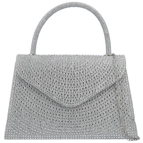 Módní dámská plesová kabelka Michelle Moon Yana, stříbrná