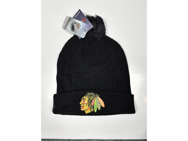 Fanatics Pánská zimní čepice Chicago Blackhawks NHL Core Beanie Cuff Pom Knit