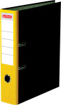 Pořadač mramorový A4/8cm pákový Herlitz - žlutý hřbet