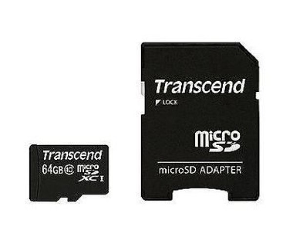 Transcend microSDXC 64GB / microSDXC / 64GB / Class 10 UHS-1 (TS64GUSDXC10)