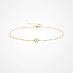 Choker náhrdelník se čtyřlístkem Ailith, Zlatá 36 cm + 5 cm (prodloužení)