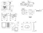 GROHE - Rapid SLX Set předstěnové instalace, klozetu, sedátka SoftClose, tlačítka Arena Cosmopolitan a sady pro vhazování tablet, alpská bílá SANI11BB3144