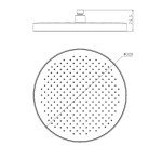 Kielle - Oudee Hlavová sprcha 320, sprchové rameno 350 mm, chrom/bílá 20102SE90