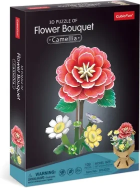 CUBICFUN 3D puzzle Kytice kamélie