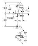 GROHE - Eurostyle Páková umyvadlová baterie S, chrom 32468003