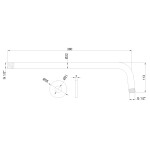 INVENA - Sprchové rameno 33,5cm SC-P1-018-C