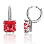 Náušnice Swarovski Elements Luisa Ruby, Červená