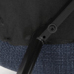 Židle jídelní, modrá látka, nohy černý kov