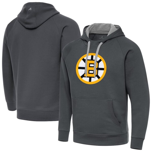 Pánská mikina Boston Bruins Antigua Victory Pullover Hoodie - Charcoal Velikost: S