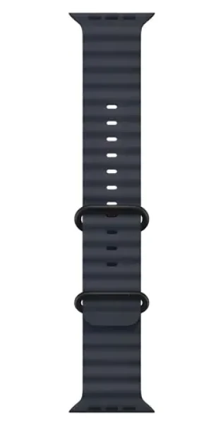 Apple Watch 49mm námořnická modrá, černý titanový povrch / Oceánský řemínek (MYPA3ZM/A)