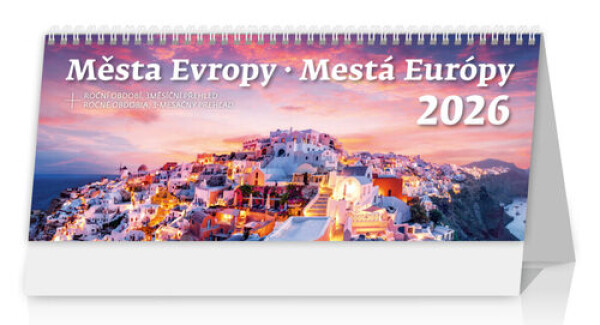 Kalendář stolní 2026 - Města Evropy/Mestá Európy