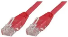 MicroConnect CAT5e U/UTP 0.5m červená / PVC / AWG 24 (UTP5005R)