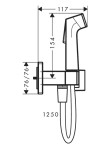 HANSGROHE - Bidetová baterie pod omítku, se sprškou, chrom 29233000