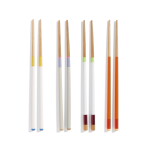 HAY Designové hůlky Colour Pastel – 4 páry, hnědá barva, dřevo,